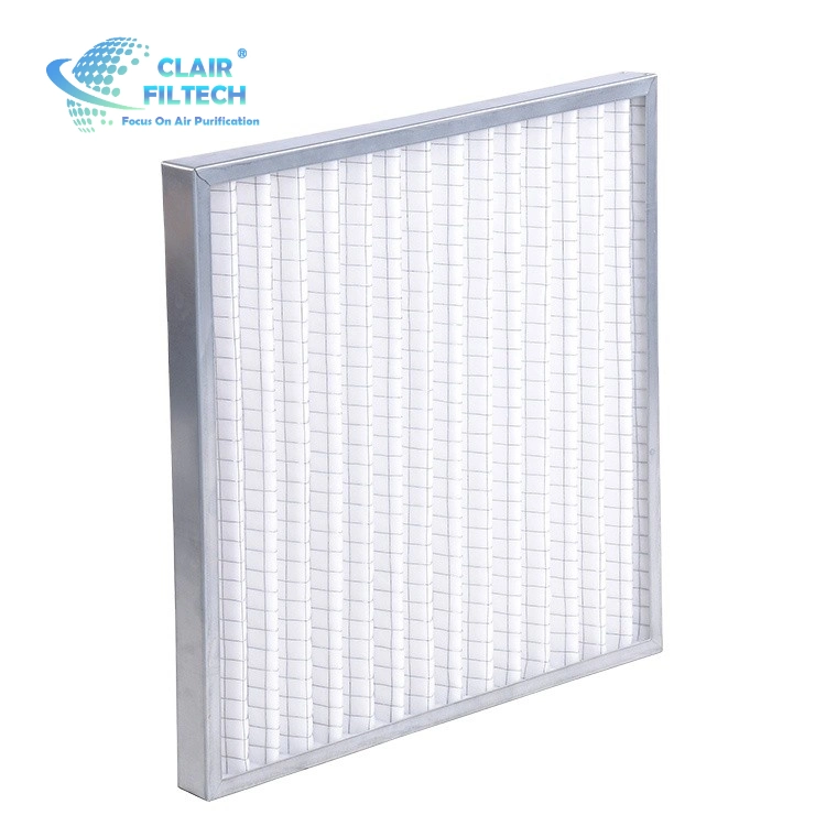 Large Dust Holding Capacity Metal Frame Panel Pleat Primary Air Filter for Air Conditioning Ventilation Systems and Dust Removal Systems