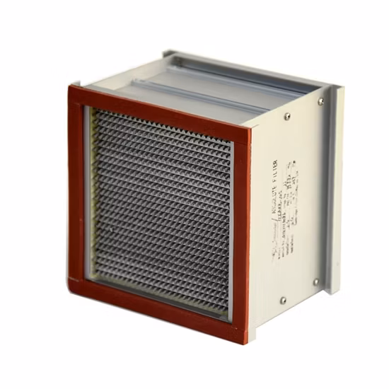 Filtro HEPA per alte temperature con supporto in fibra di vetro con telaio in SUS e separatori in alluminio