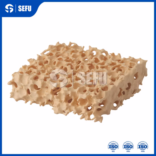 Filtro in schiuma ceramica all'ossido di zirconio/Zro2/ossido di zirconio 1700 C per fusione e fonderia di acciaio al carbonio, leghe di acciaio e acciaio inossidabile